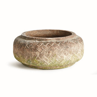 WEATHERED GARDEN LOW BOWL LARGE