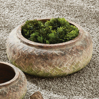 WEATHERED GARDEN LOW BOWL LARGE