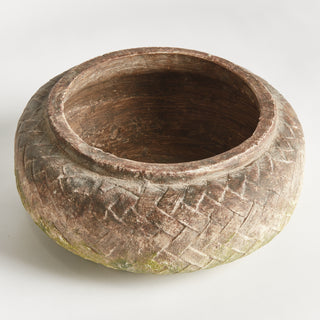 WEATHERED GARDEN LOW BOWL LARGE