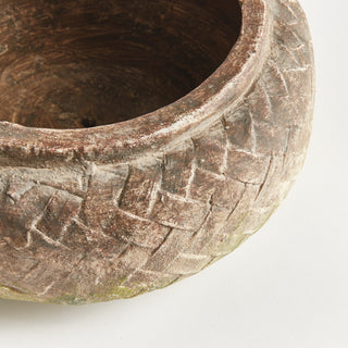 WEATHERED GARDEN LOW BOWL LARGE