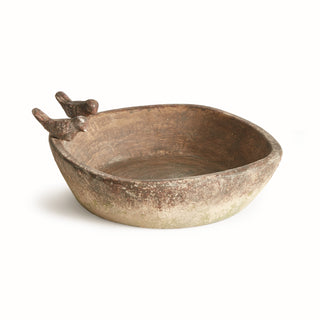 WEATHERED GARDEN SQUARE BIRD TRAY