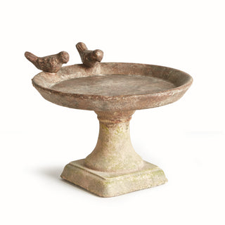 WEATHERED GARDEN BIRD BATH