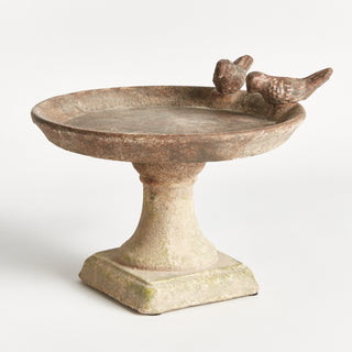 WEATHERED GARDEN BIRD BATH
