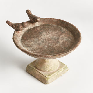 WEATHERED GARDEN BIRD BATH