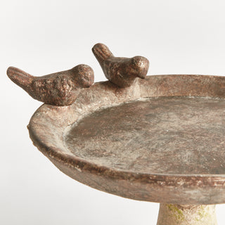 WEATHERED GARDEN BIRD BATH