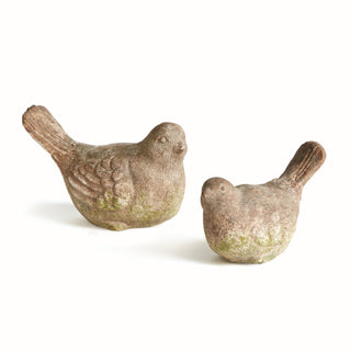 WEATHERED GARDEN BIRDS, SET OF 2