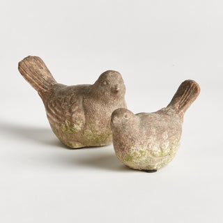 WEATHERED GARDEN BIRDS, SET OF 2