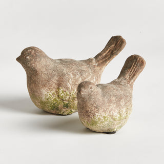 WEATHERED GARDEN BIRDS, SET OF 2