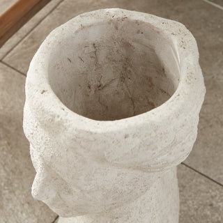 WEATHERED GARDEN FEMALE BUST PLANTER