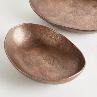 JANAE OVAL DECORATIVE BOWLS, SET OF 2