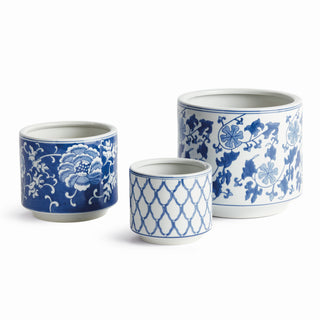 BARCLAY BUTERA DYNASTY CYLINDER POTS, SET OF 3