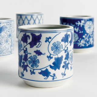 BARCLAY BUTERA DYNASTY MINI CYLINDER POTS, SET OF 4