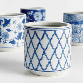 BARCLAY BUTERA DYNASTY MINI CYLINDER POTS, SET OF 4