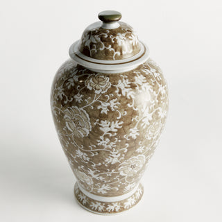 PROVINCE LOTUS LIDDED GINGER JAR