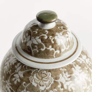 PROVINCE LOTUS LIDDED GINGER JAR