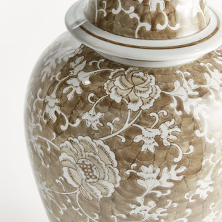 PROVINCE LOTUS LIDDED GINGER JAR