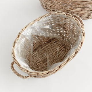 NORMANDY OVAL BASKET PLANTERS, SET OF 2