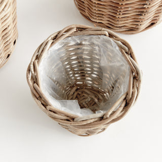 NORMANDY TAPERED BASKET PLANTERS, SET OF 3
