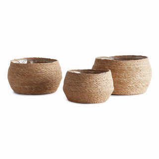 SEAGRASS ROUND TAPERED BASKETS, SET OF 3