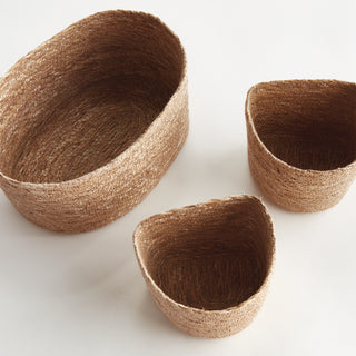 SEAGRASS STORAGE BASKETS, SET OF 3
