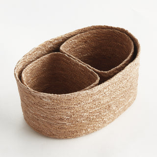 SEAGRASS STORAGE BASKETS, SET OF 3