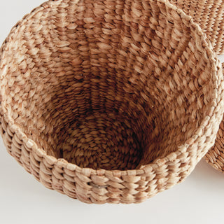 WATER HYACINTH GINGER JARS, SET OF 2