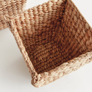 WATER HYACINTH TAPERED BASKETS, SET OF 2