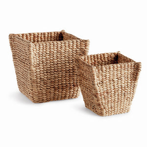 WATER HYACINTH TAPERED BASKETS, SET OF 2