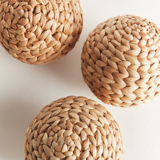 JACE WATER HYACINTH ORBS 4.5", SET OF 3