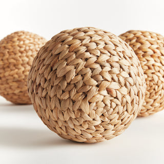 JACE WATER HYACINTH ORBS 6.5", SET OF 3