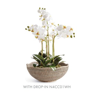 BURMA RATTAN SCALLOPED EDGE BOWL