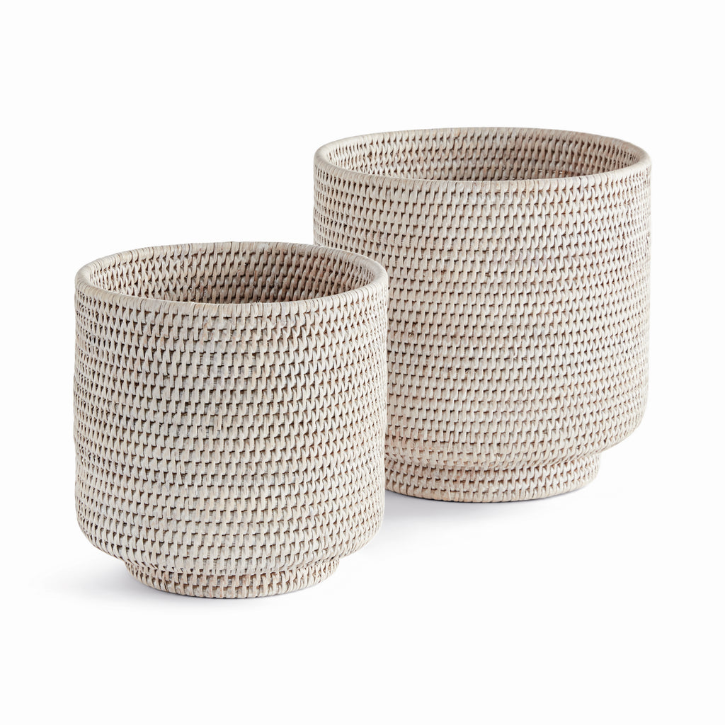 BURMA RATTAN CACHEPOTS LARGE, SET OF 2 – Napa Home & Garden