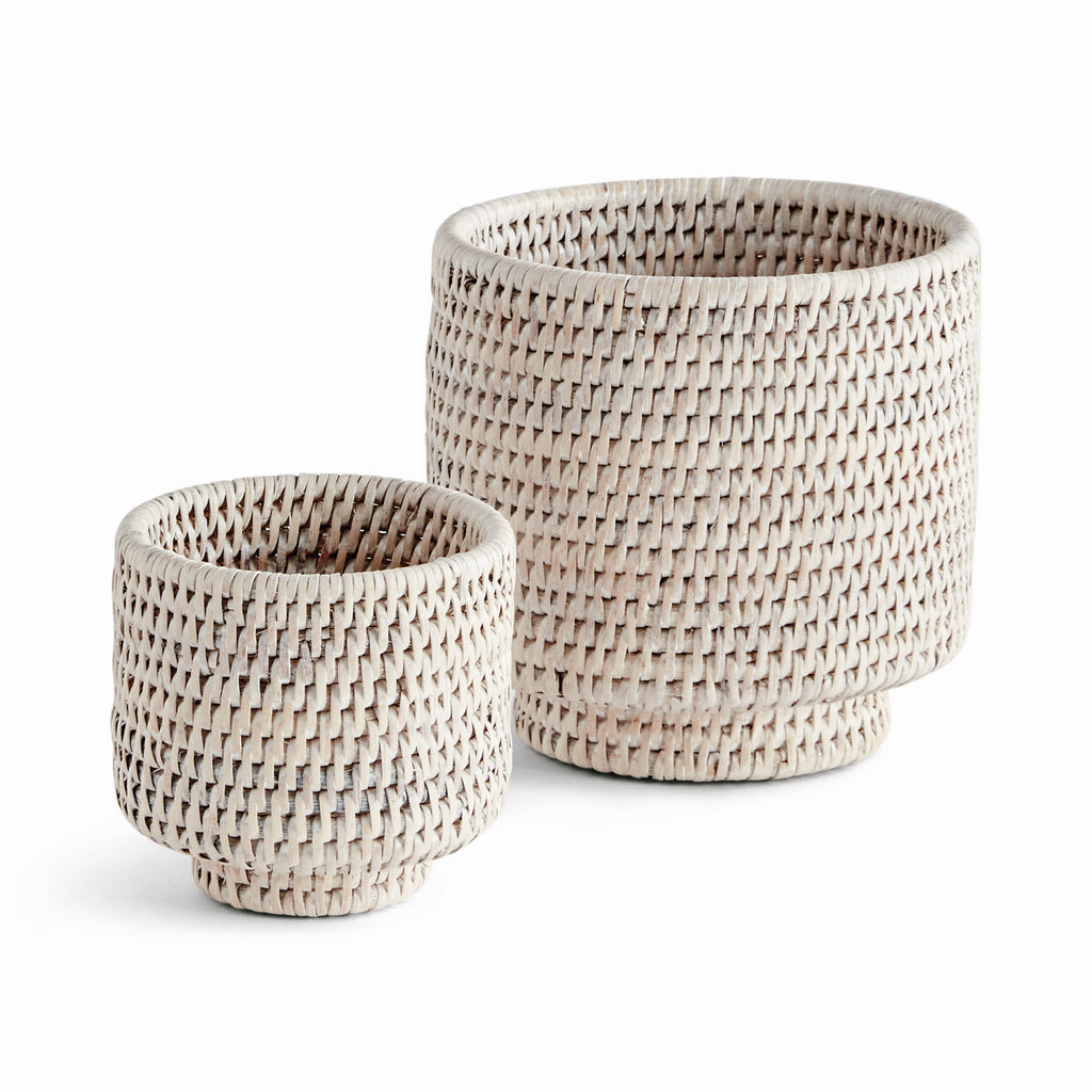 BURMA RATTAN CACHEPOTS SMALL, SET OF 2 – Napa Home & Garden