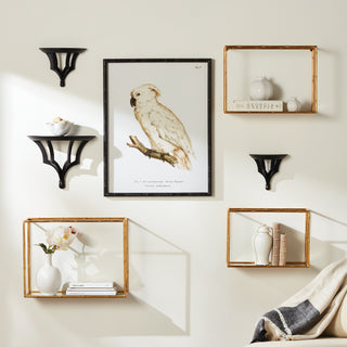 DAPHNE MIRRORED WALL SHELVES, SET OF 3