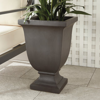 FIBRECLAY BECKETT SQ FOOTED PLANTER SMALL