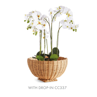 CHARLESTON RATTAN FOOTED BOWL SMALL