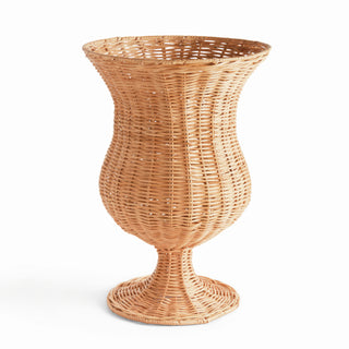 CHESAPEAKE RATTAN FOOTED URN TALL
