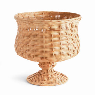 CHESAPEAKE RATTAN FOOTED URN WIDE