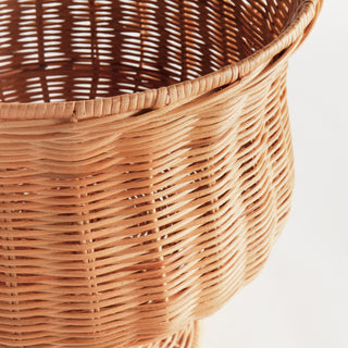 CHESAPEAKE RATTAN FOOTED URN WIDE