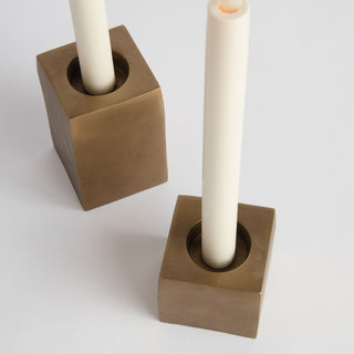 TRACE CANDLEHOLDERS, SET OF 2