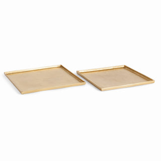 BRETT SQUARE DECORATIVE TRAYS, SET OF 2