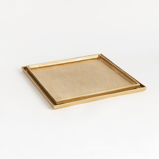 BRETT SQUARE DECORATIVE TRAYS, SET OF 2