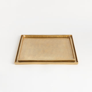 BRETT SQUARE DECORATIVE TRAYS, SET OF 2