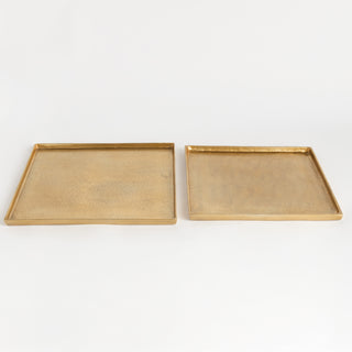 BRETT SQUARE DECORATIVE TRAYS, SET OF 2