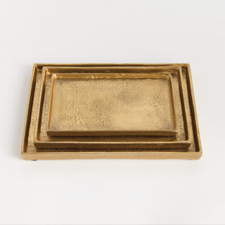BRETT RECTANGULAR DECORATIVE TRAYS, SET OF 3