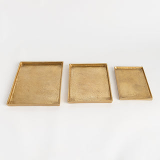 BRETT RECTANGULAR DECORATIVE TRAYS, SET OF 3