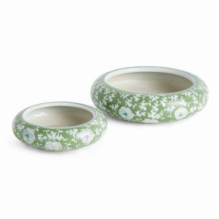 IMPERIAL LOTUS LOW POTS LARGE, SET OF 4