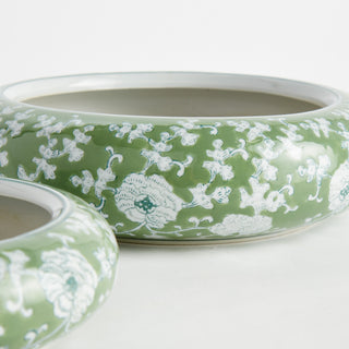 IMPERIAL LOTUS LOW POTS LARGE, SET OF 4