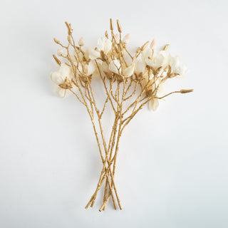 GILDED MAGNOLIA STEMS 27" ST/6