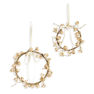 GILDED CHERRY BLOSSOM WREATHS ST/2